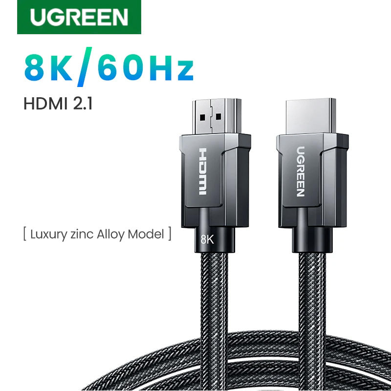 UGREEN HDMI Cable 2.1 4k 8k 48Gbps HD135 Luxury Zinc Alloy Model 01