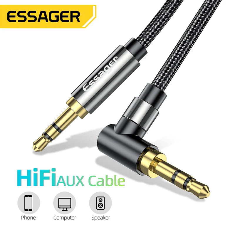 Essager Aux Cable Male to Male 90 Degree 01