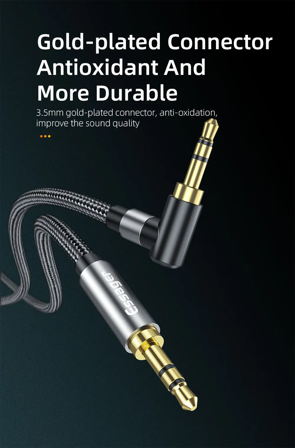 Essager Aux Cable Male to Male 90 Degree 10