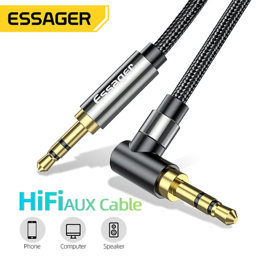 Essager Aux Cable Male to Male | 90 Degree