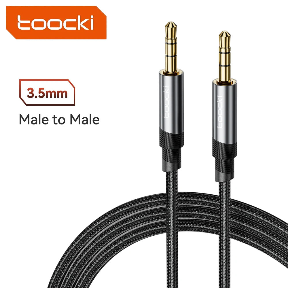 Toocki Aux Cable Male to Male Grey 01