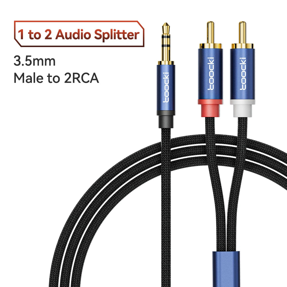 Toocki RCA to AUX 03 Blue