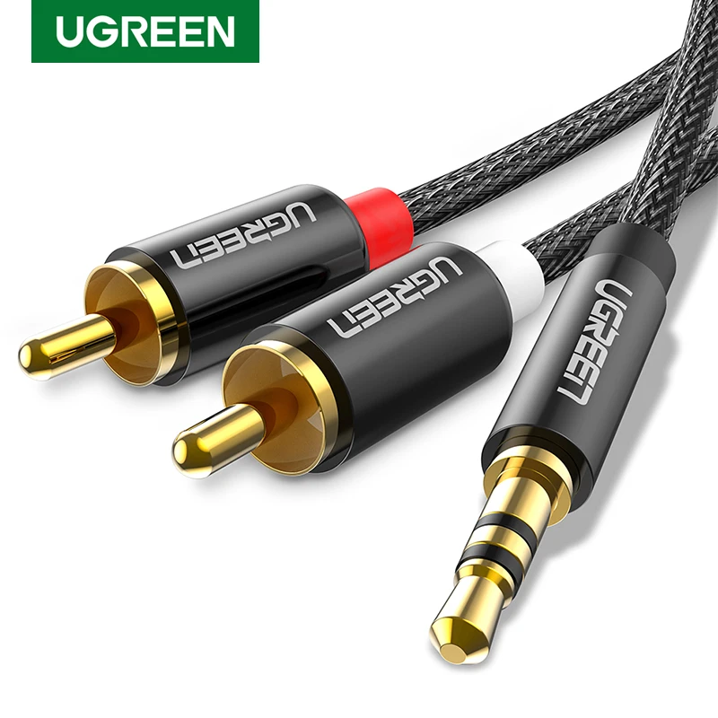 UGREEN RCA to AUX Aluminium Shell Braided Wire 01