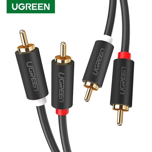 UGREEN 2RCA Male to 2RCA Male Audio Cable PVC Shell Non-Braided Wire - Primary